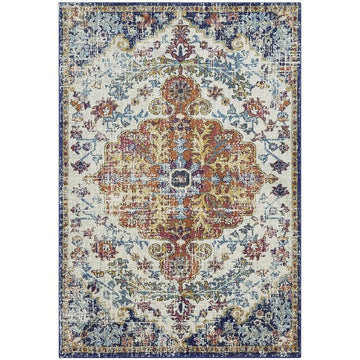 Nova NV12 Medallion Traditional Border Durable Easy-Care Polypropylene Short Pile Multicolour Rug-Asiatic Carpets-Rug Love - The Most Loved Rug Store